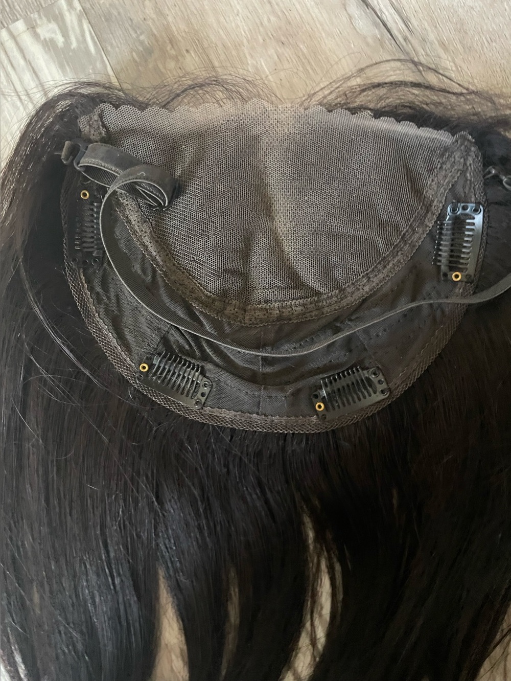 Natural  black, real hair Clip-In Hair HD invisable lace